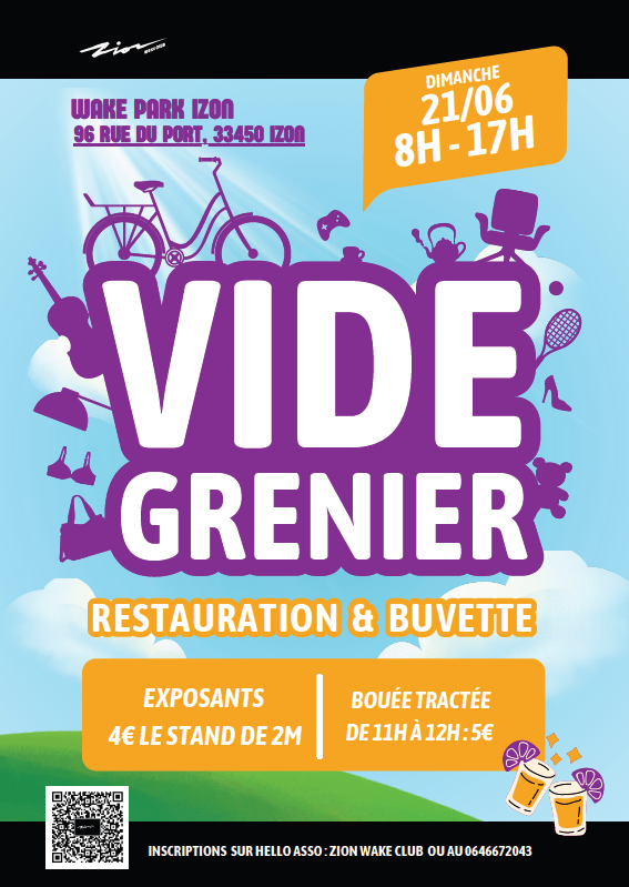 Vide-grenier Zion Wake Club – Izon