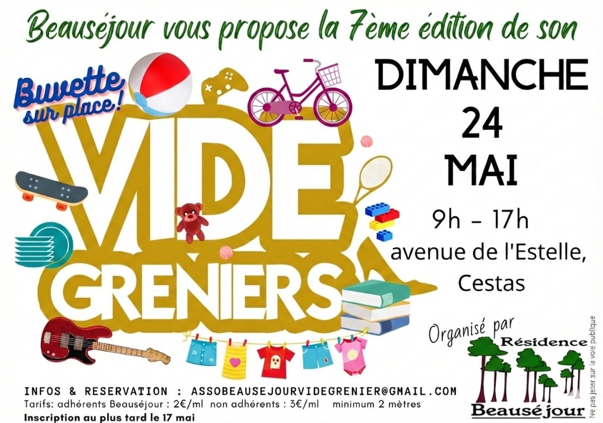Vide-greniers - brocante de Cestas Beauséjour