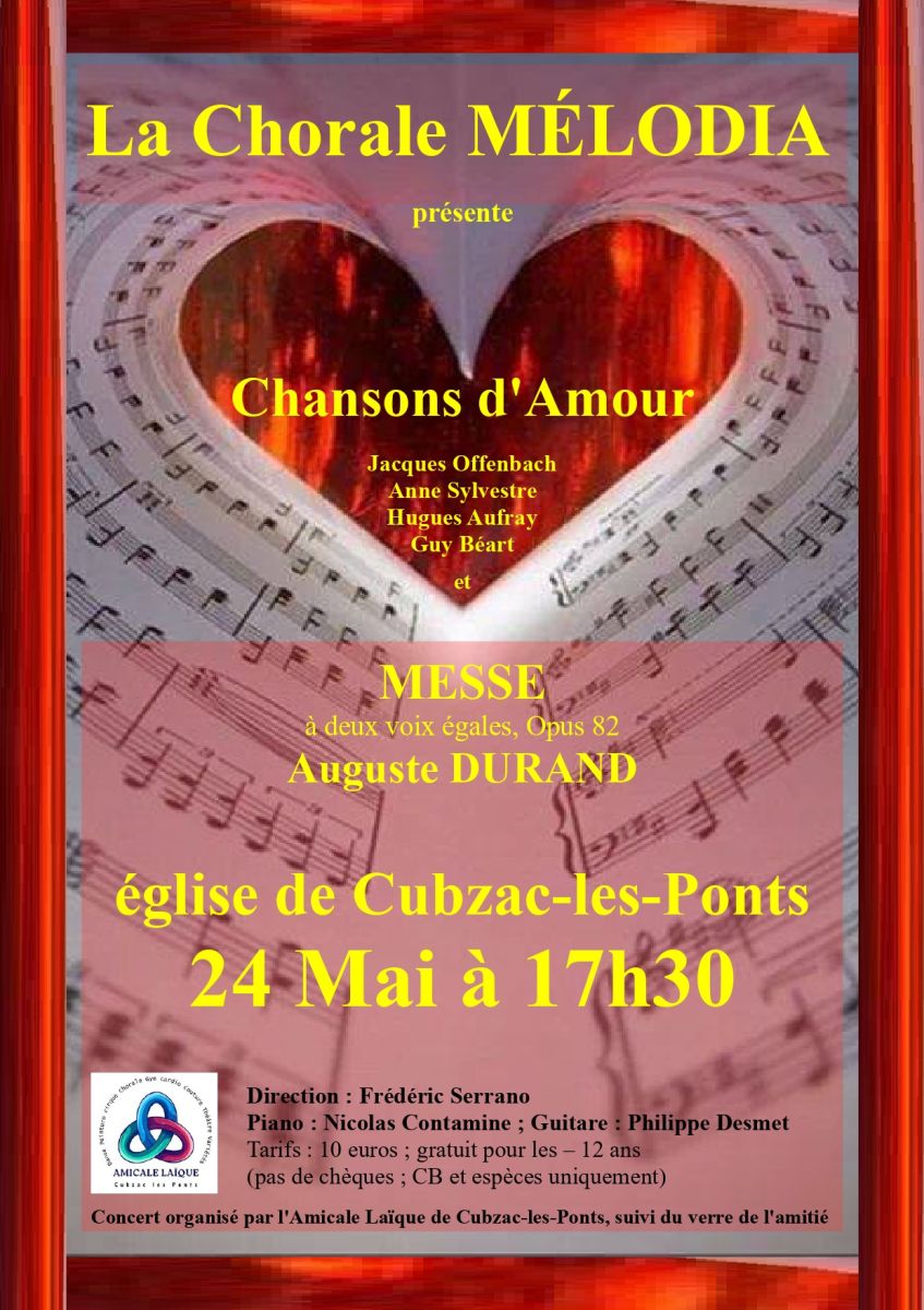 Concert de la chorale Mélodia à Cubzac-les-Pon ...