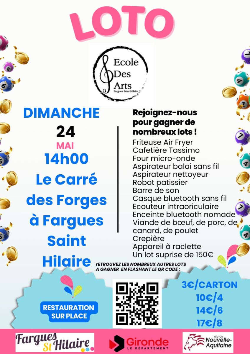 Loto de l'école des arts