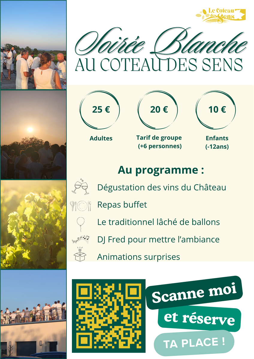 Soirée blanche au Coteau des Sens