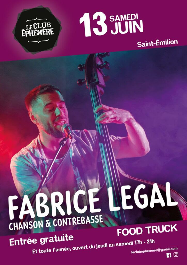 Le Club Éphémère : Concert de Fabrice Legal