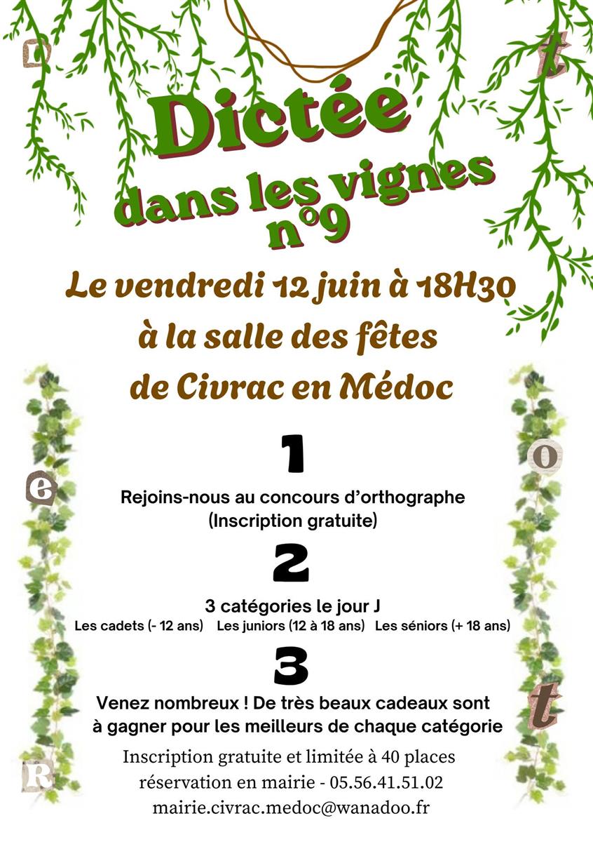 Dictée dans les vignes n°9