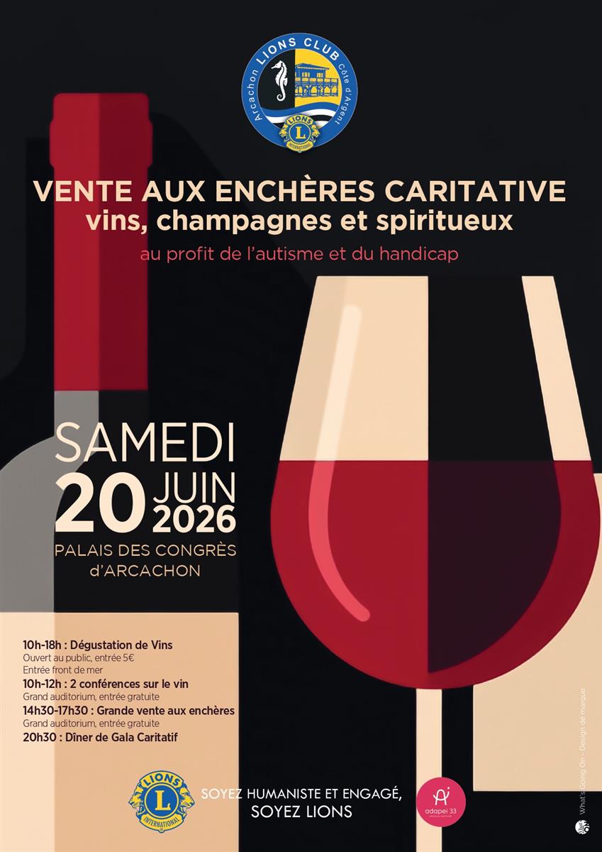 Vente aux enchères caritatives : vins, champag ...