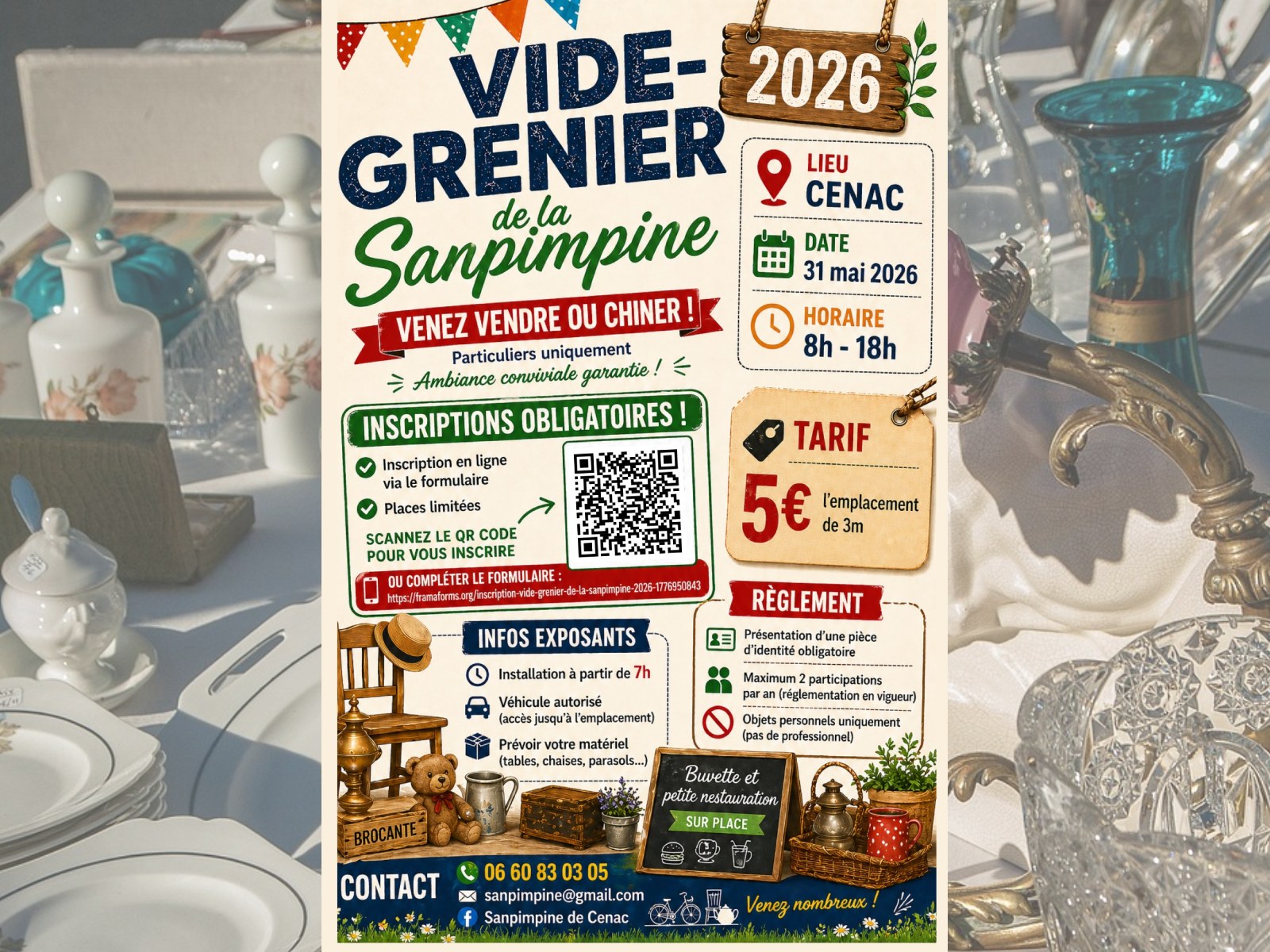 Vide grenier de la Sanpimpine à Cénac