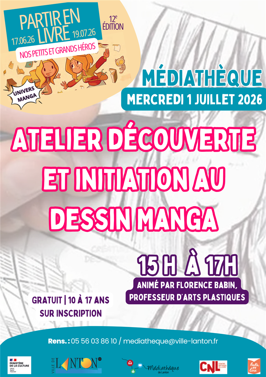 Atelier découverte et initiation au dessin manga