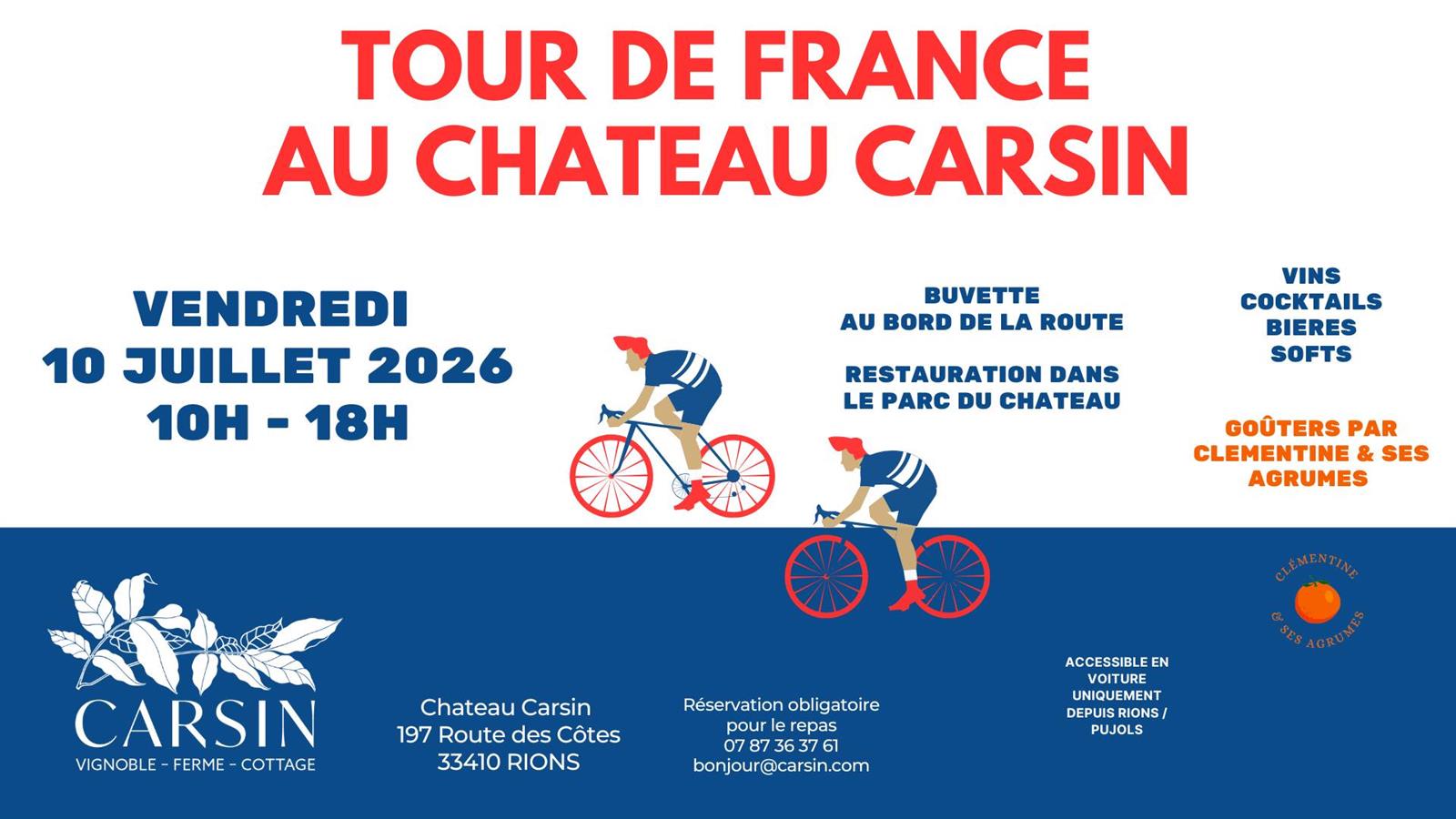 Le Tour de France au Château Carsin