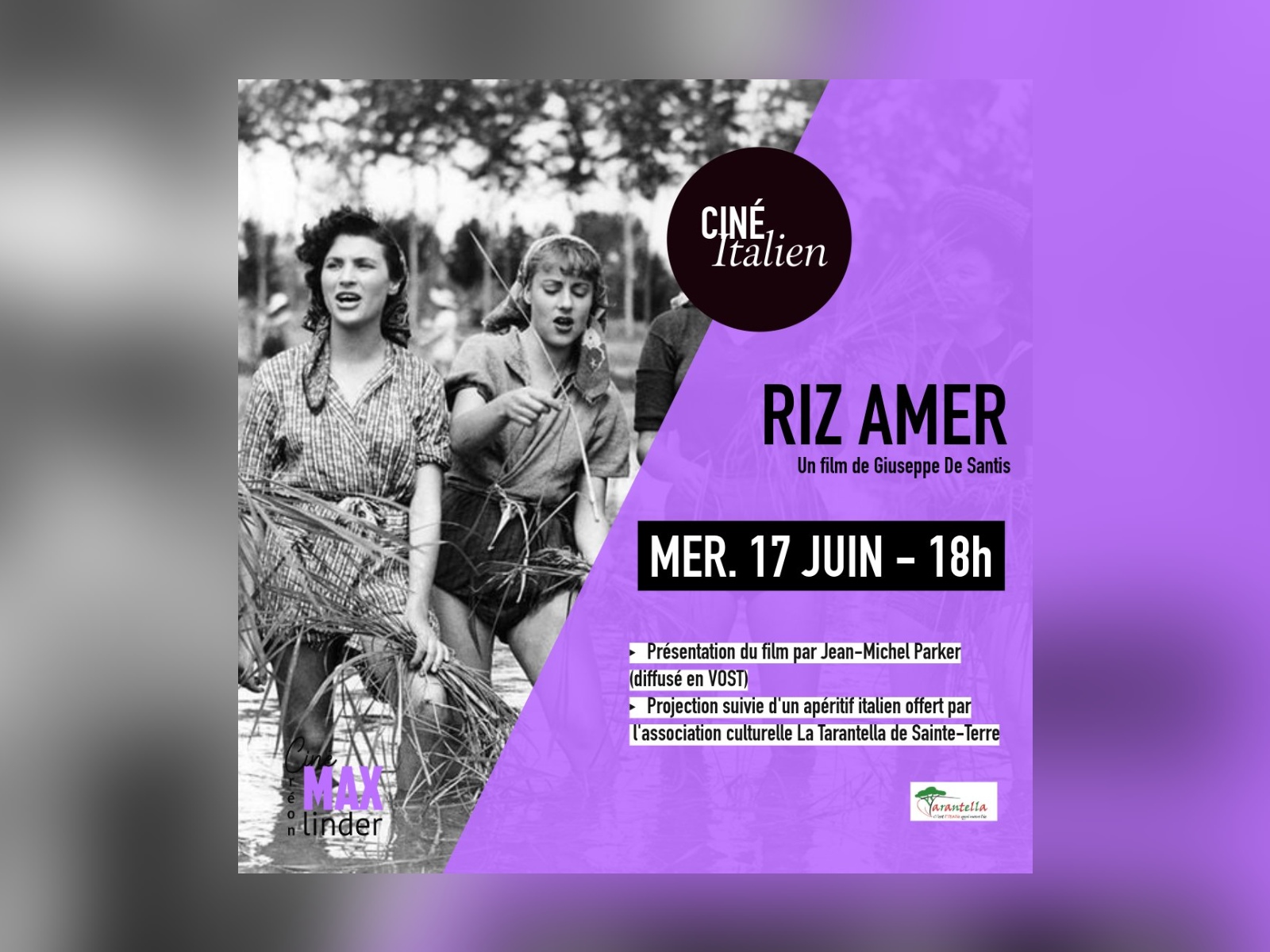 Projection de « Riz amer », un film de Giusepp ...