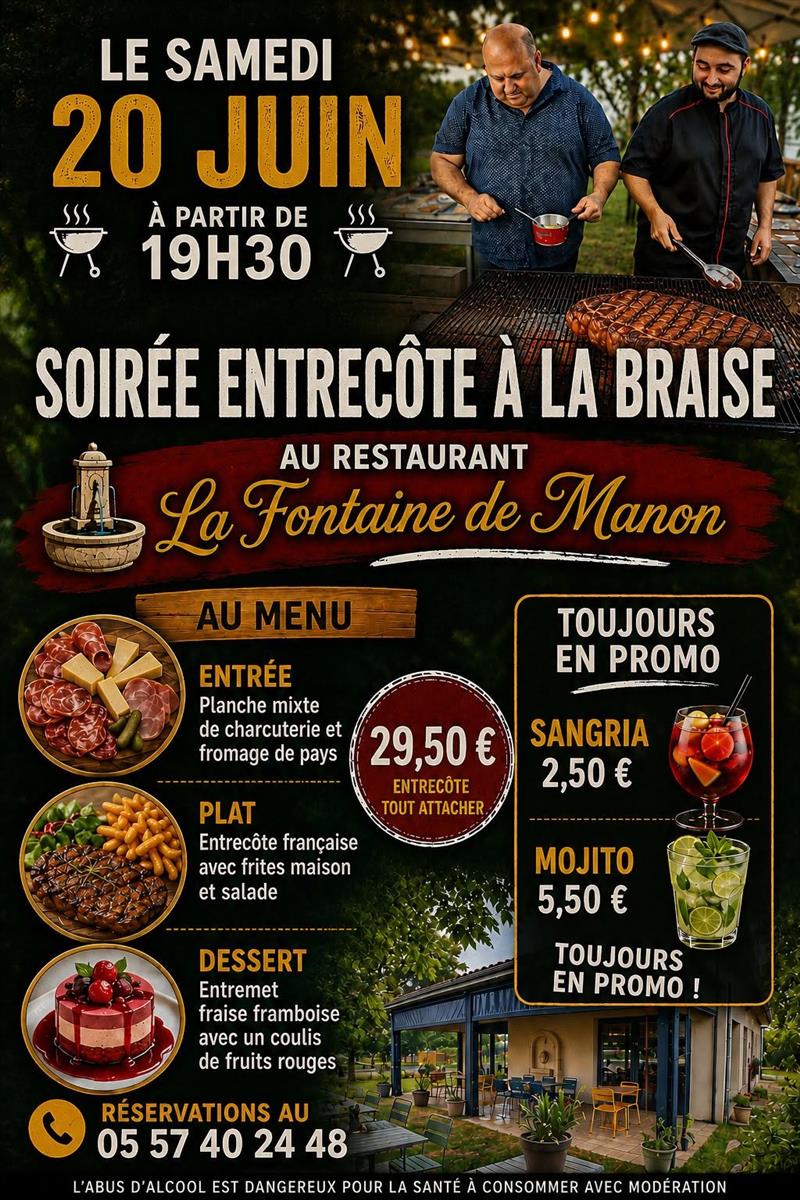 Soirée Entrecôte à la braise