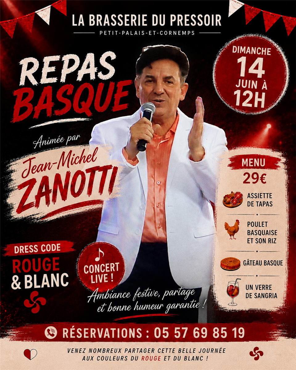 Repas Basque à La Brasserie du Pressoir