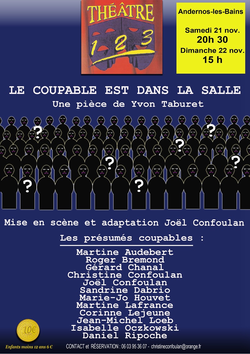 Nouveau spectacle amusant de Théâtre 1.2.3. :  ...