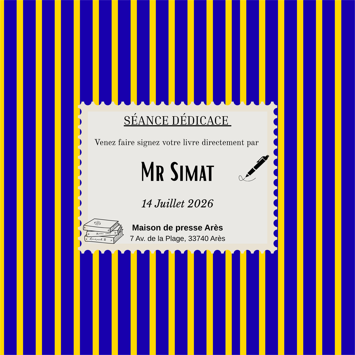 Séance signature par Mr Simat