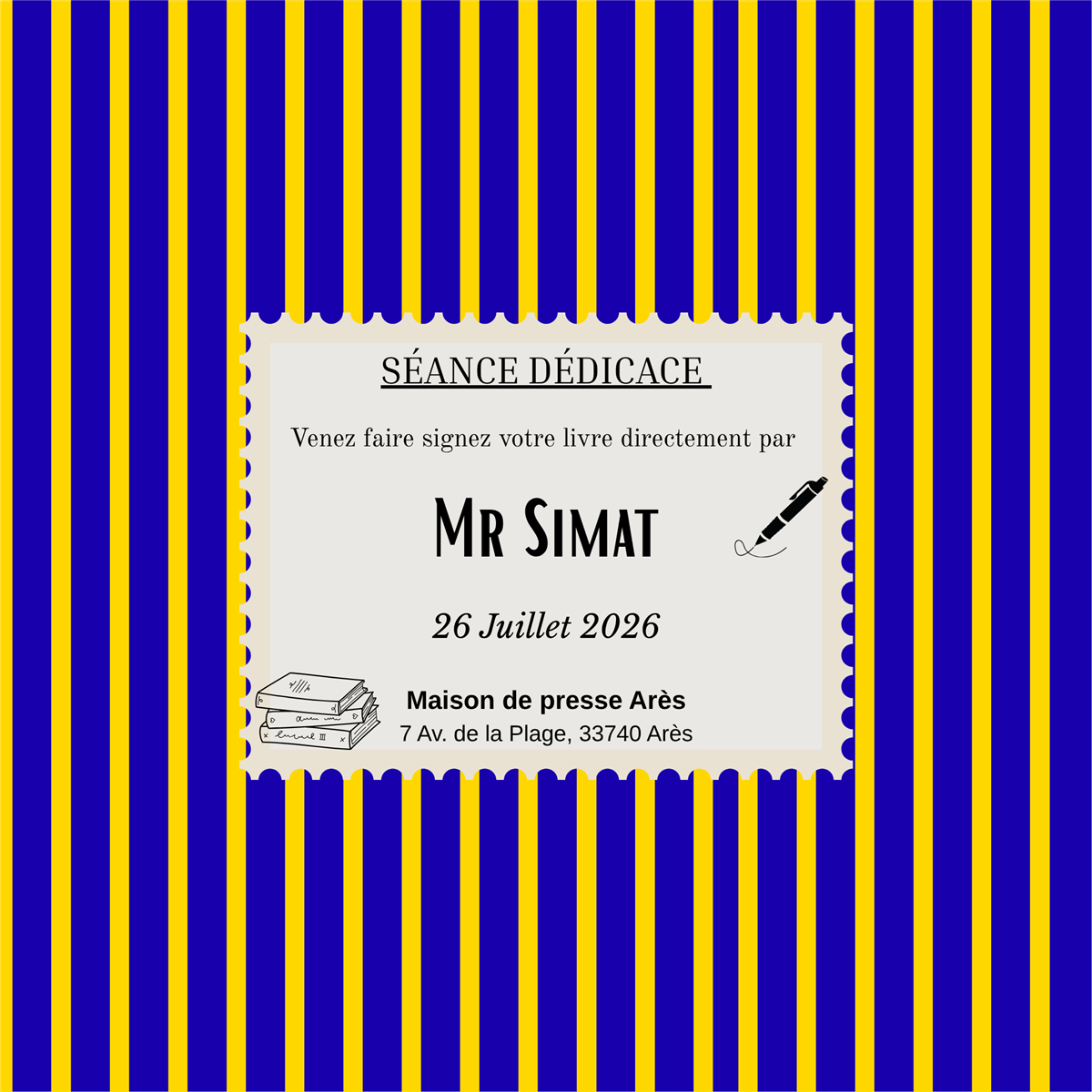 Séance signature par Mr Simat