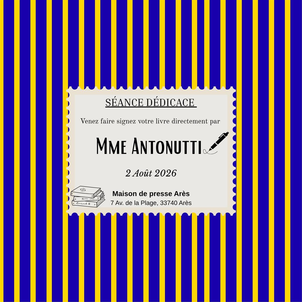 Séance signature par Mme Antonutti