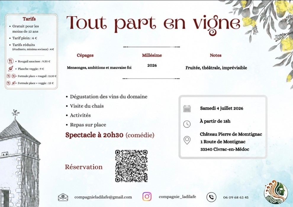"Tout par en vigne" au Château Pierre de Montignac