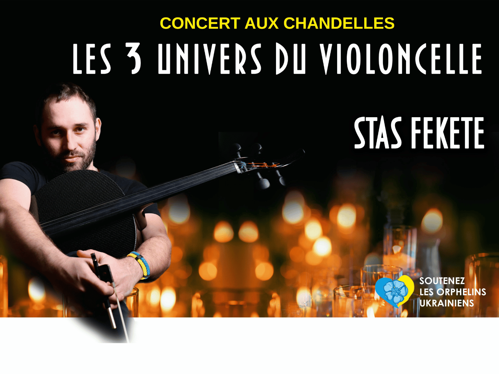 Concert caritatif « Les 3 Univers du Violoncelle »