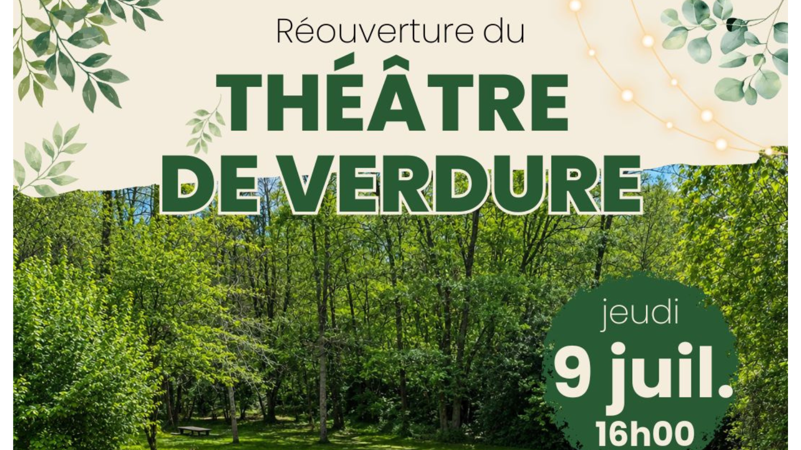 Réouverture du Théâtre de verdure