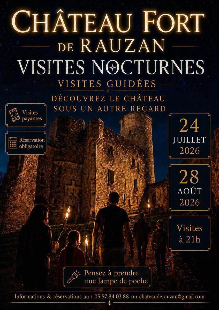 Château Fort de Rauzan Visite Nocturnes