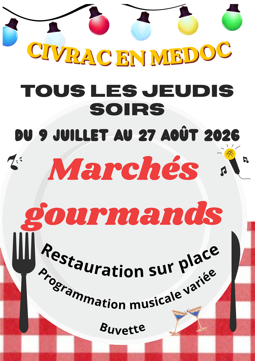 Marché nocturne et gourmand à Civrac-en-Médoc