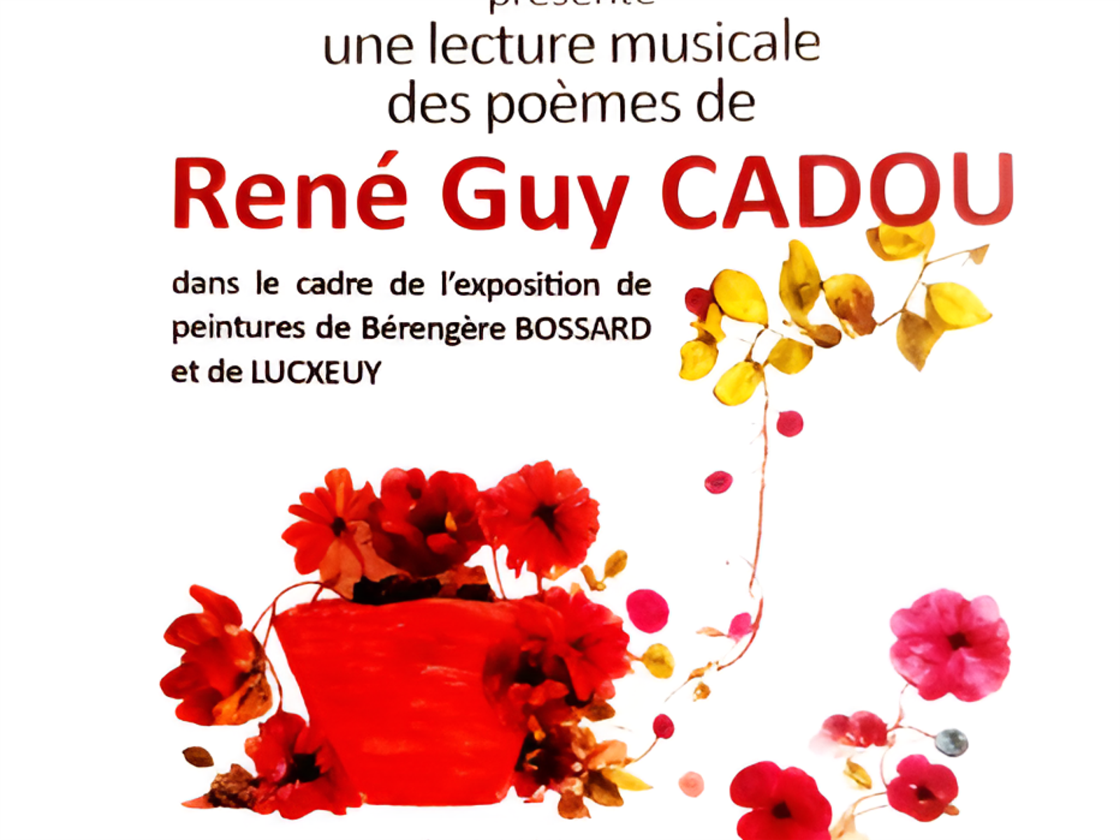 Une lecture musicale des poèmes de René Guy CADOU