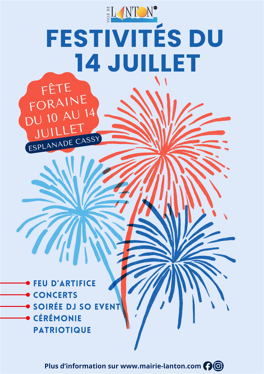 Festivités du 14 Juillet 2026