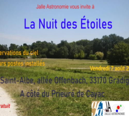 NUITS DES ETOILES 2026 _ GRADIGNAN _ 7 août