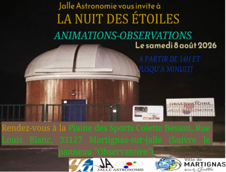 NUITS DES ETOILES 2026 _ MARTIGNAS-sur-Jalle _ ...