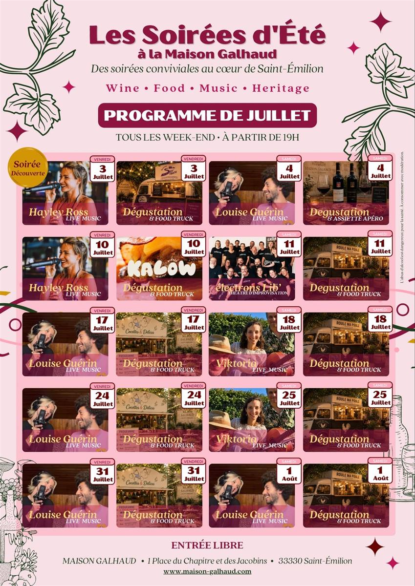 Les soirées d'été à la Maison Galhaud