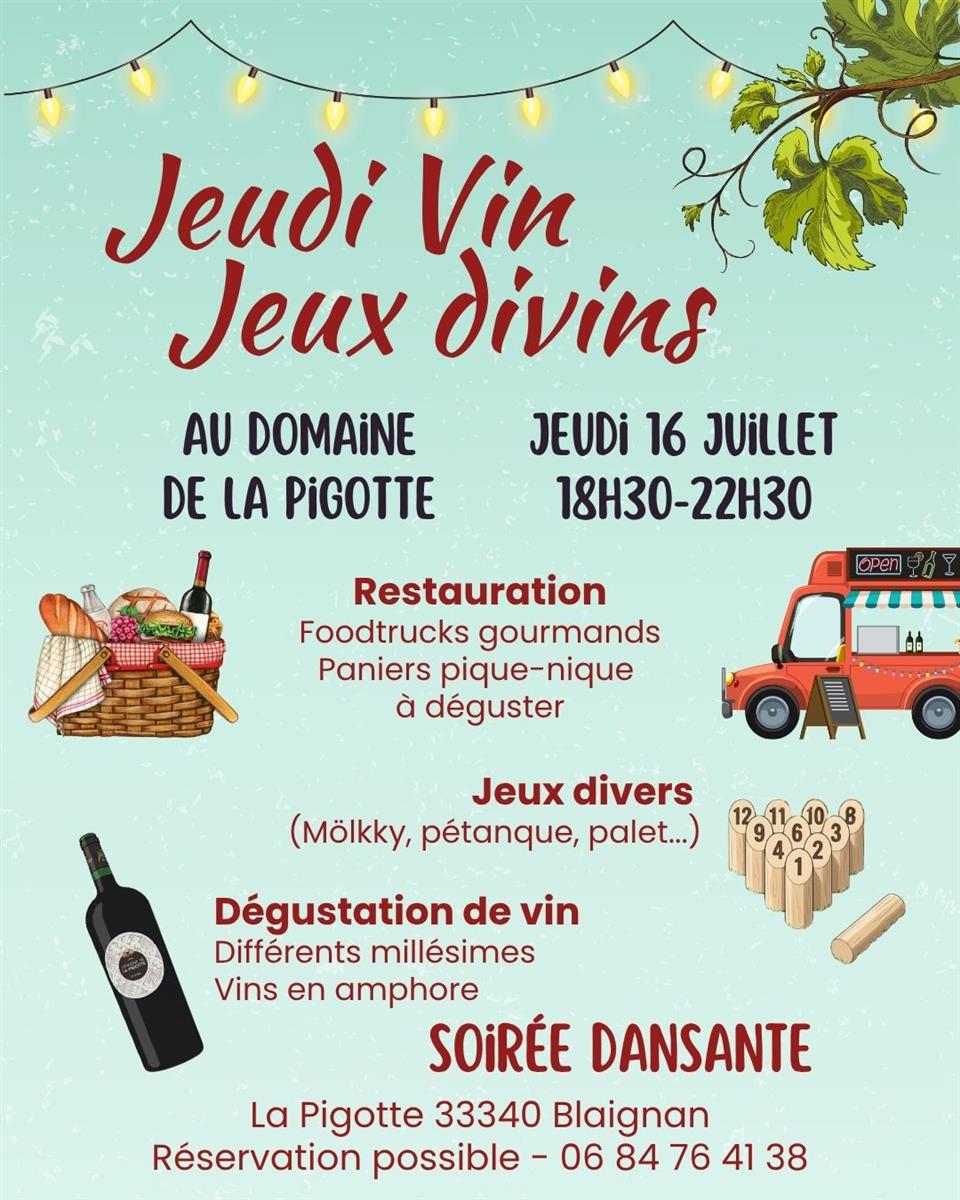 Jeudi Vin Jeux Divins