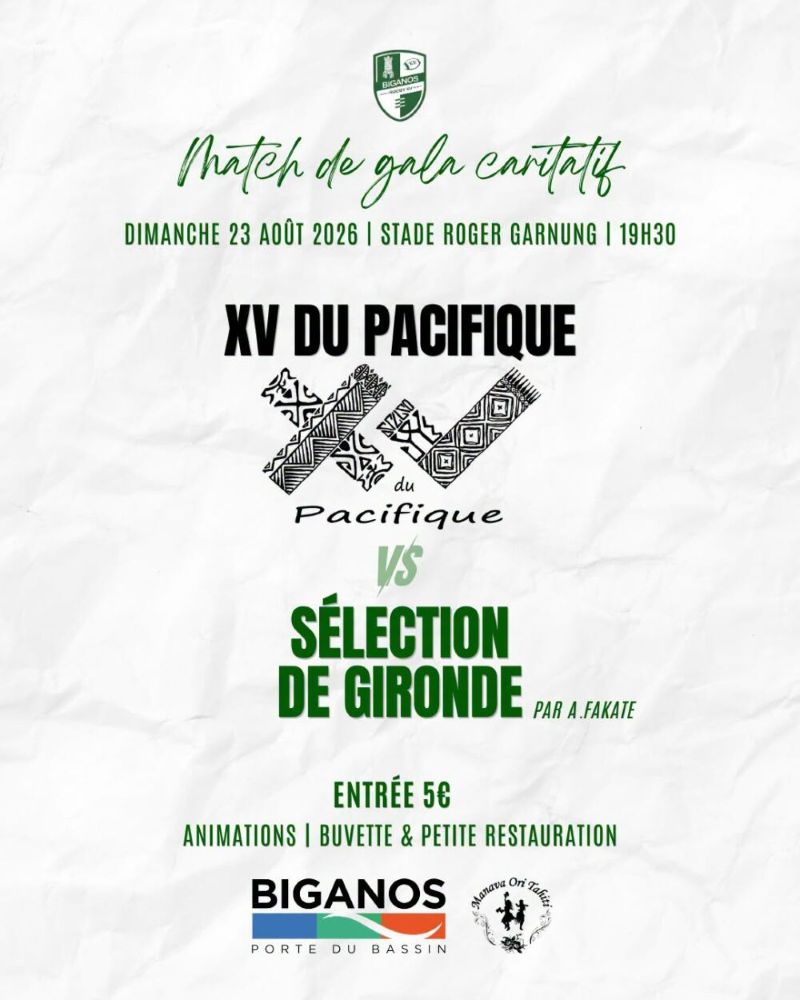 Match de gala caritatif : XV du Pacifique vs S ...