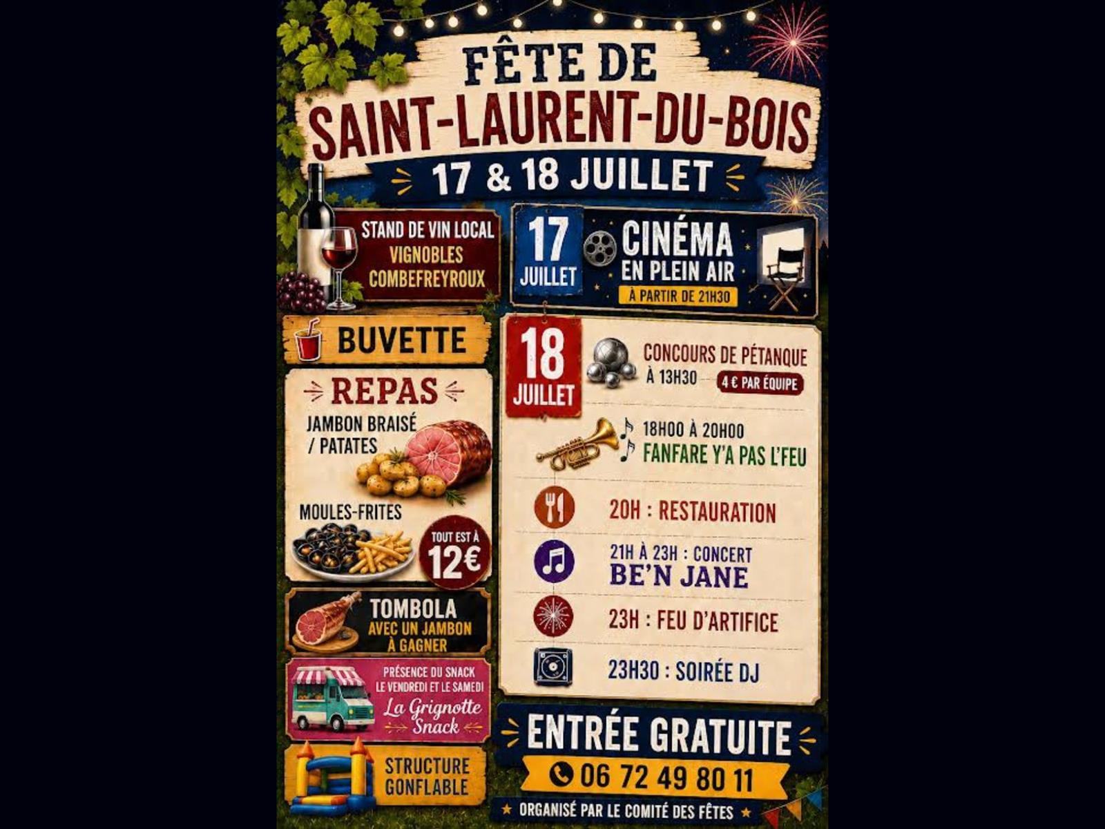 Fête Communale de St Laurent du Bois