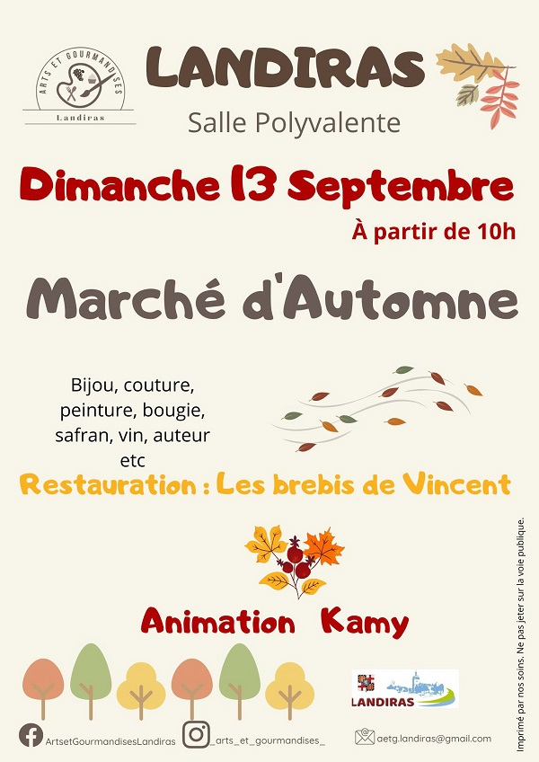 Arts et gourmandises : Marché d'automne