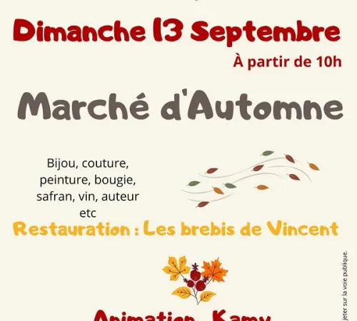 Arts et gourmandises : Marché d'automne