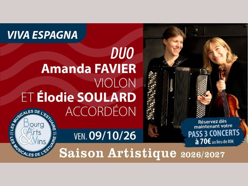Concert de Bourg Arts et Vins : Amanda FAVIER, ...