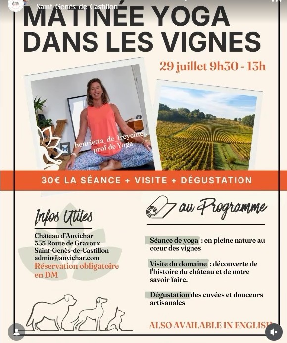 Matinée Yoya dans les Vignes du Château d'Anvichar