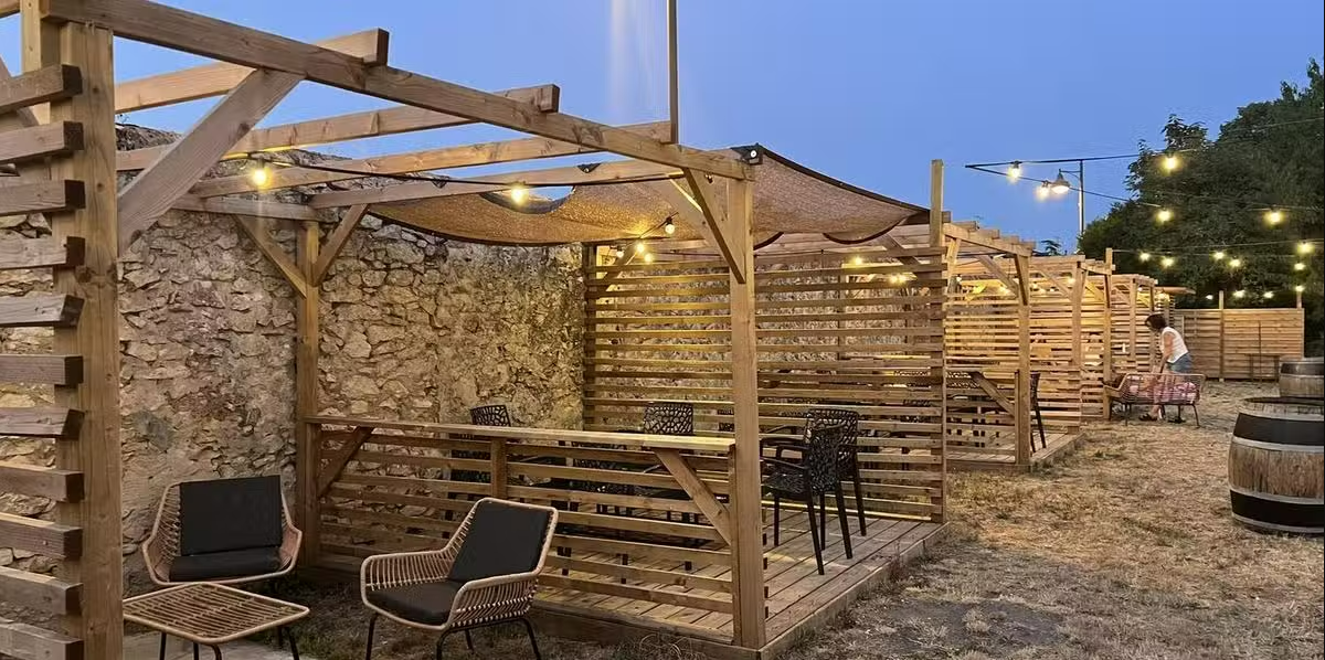 Beer garden de la brasserie Zebra