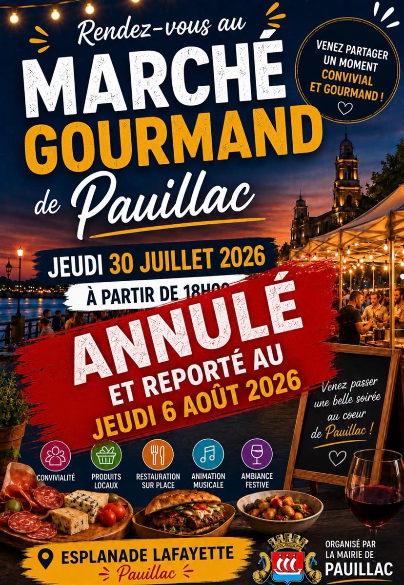 Marché nocturne et gourmand à Pauillac