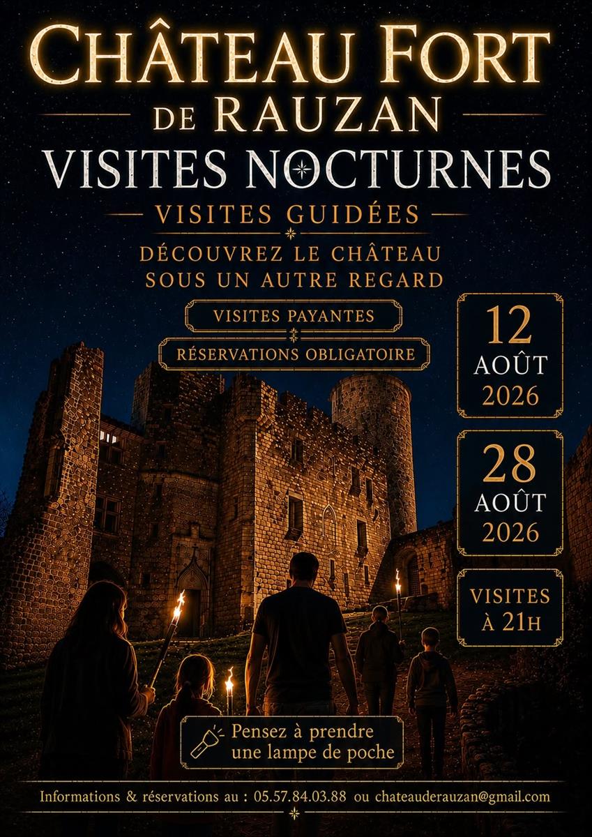 Château Fort de Rauzan Visite Nocturnes