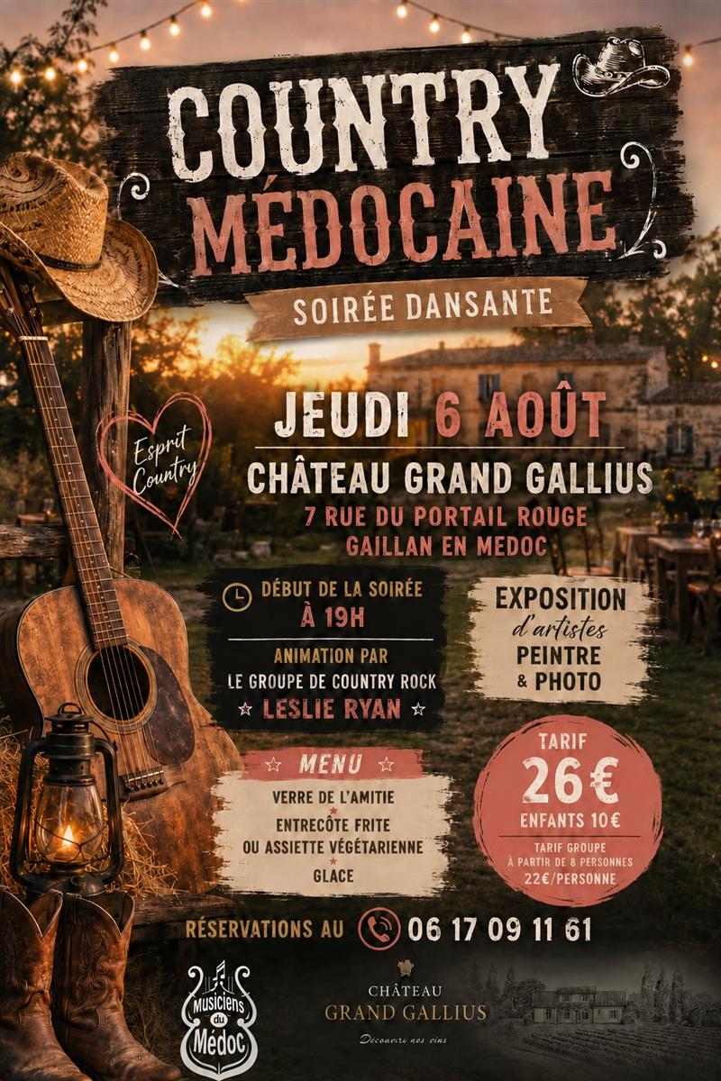 Soirée dansante Country Médocaine au Château G ...