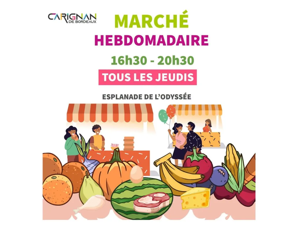 Marché hebdomadaire d ... - Crédit: Mairie de Carignan-de-Bordeaux | CC BY-NC-ND 4.0
