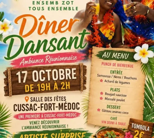 Dîner dansant ambiance Réunionnaise