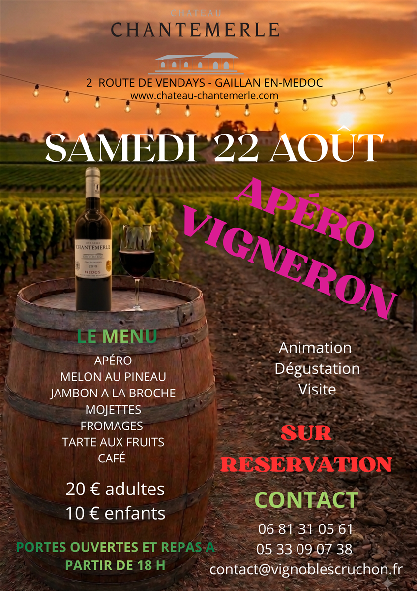Apéro Vigneron au Château Chantemerle
