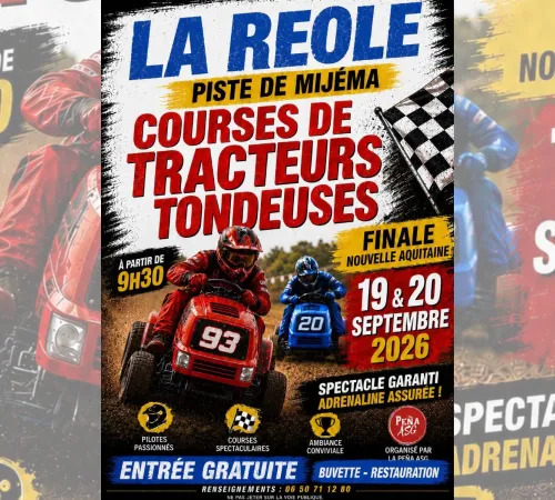 Courses de tracteurs tondeuses