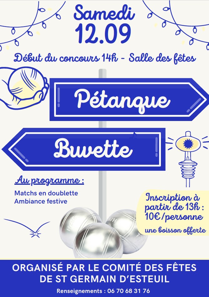 Concours de pétanque et Soirée "moules-frites"