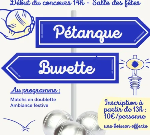 Concours de pétanque et Soirée "moules-frites"