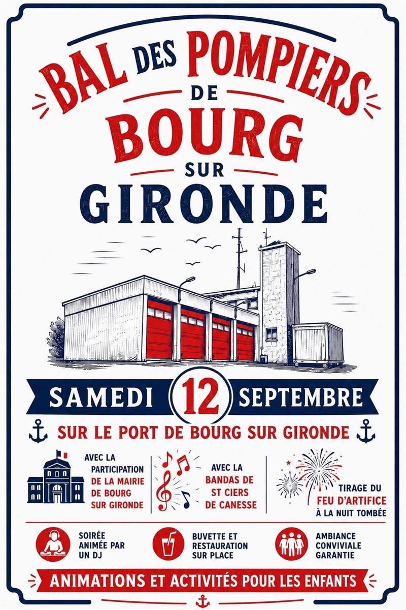 Bal des pompiers à Bourg