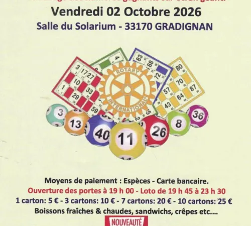 Super LOTO de la SOLIDARITE du ROTARY CLUB de GRADIGNAN
