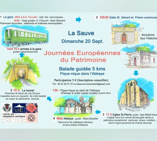 Balade guidée de La Sauve à l'occasion des Journées européennes du patrimoine