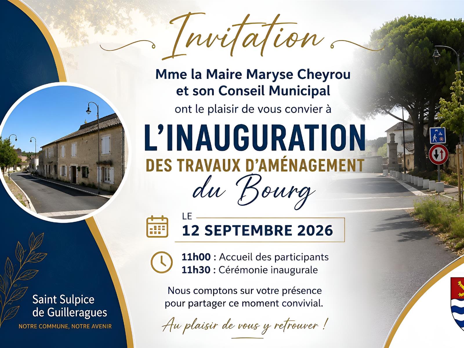 Inauguration des travaux d'aménagement du bourg