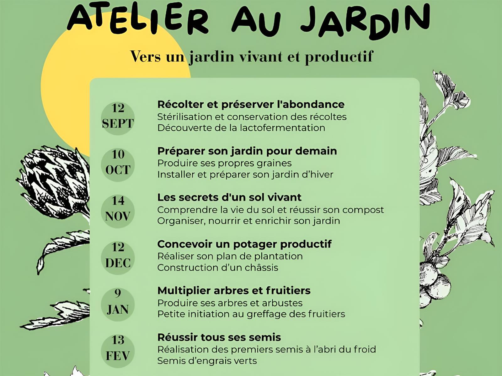 Atelier au jardin arterre